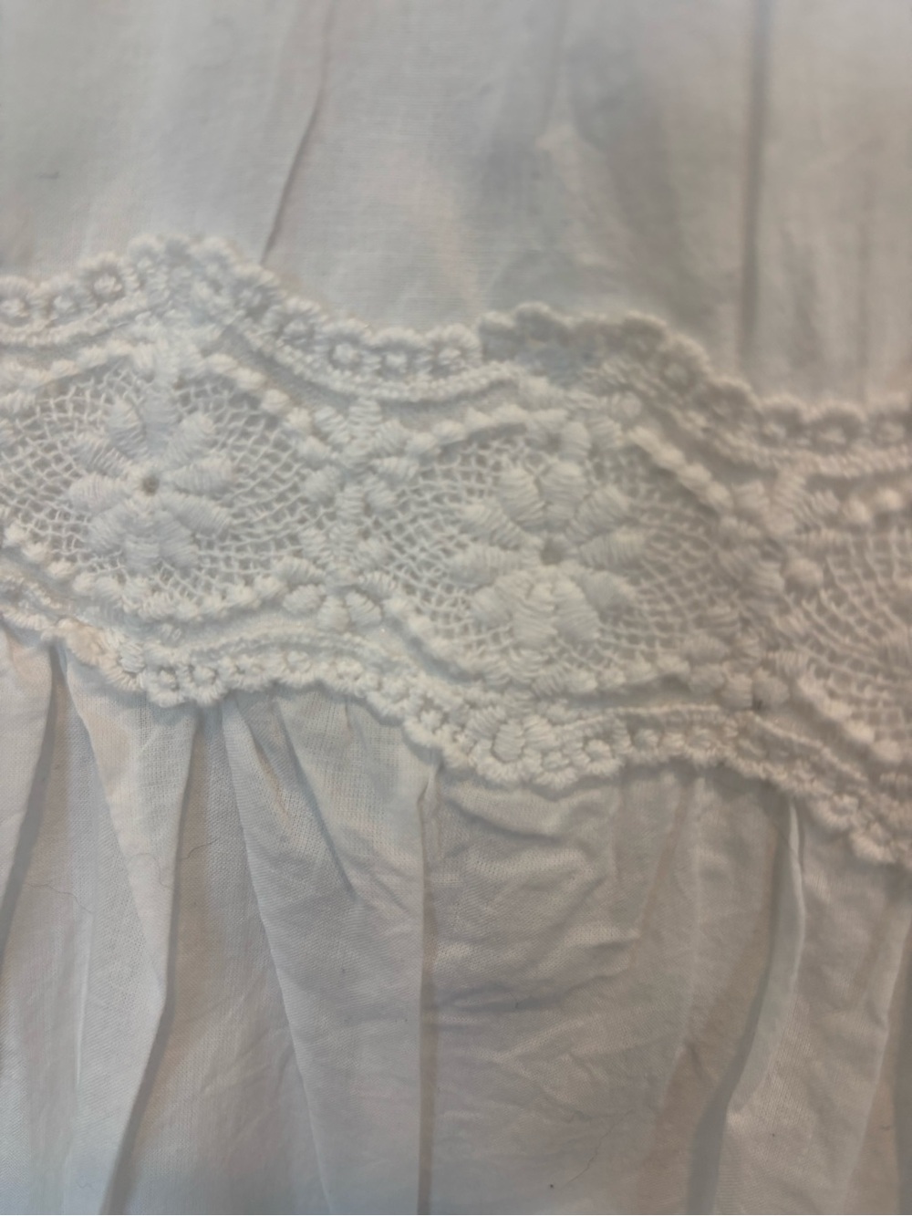 White Tiered Lace-Trim Skirt - Picture 4 of 6